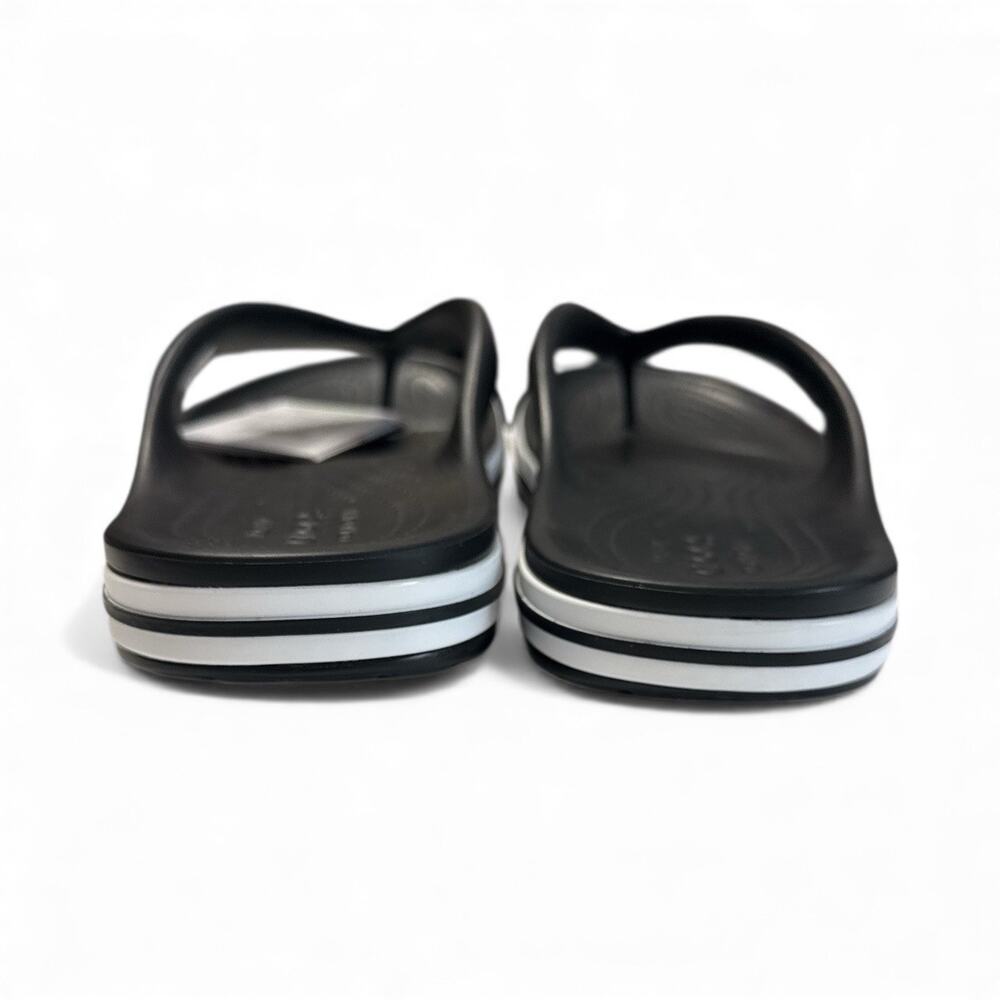Crocs Flip Flops Men Sandals Black-White Water Friendly Lightweight SZ/ M-8 W-10 - Picture 5 of 10